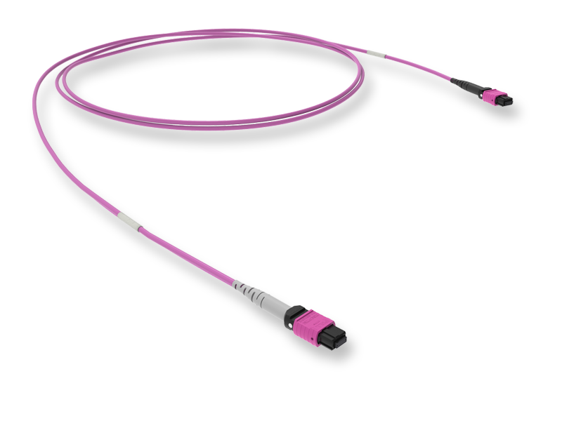 Оптический патчкорд 16 x 50/125 OM4, MTP(16)f 8º APC/MTP(16)f PC