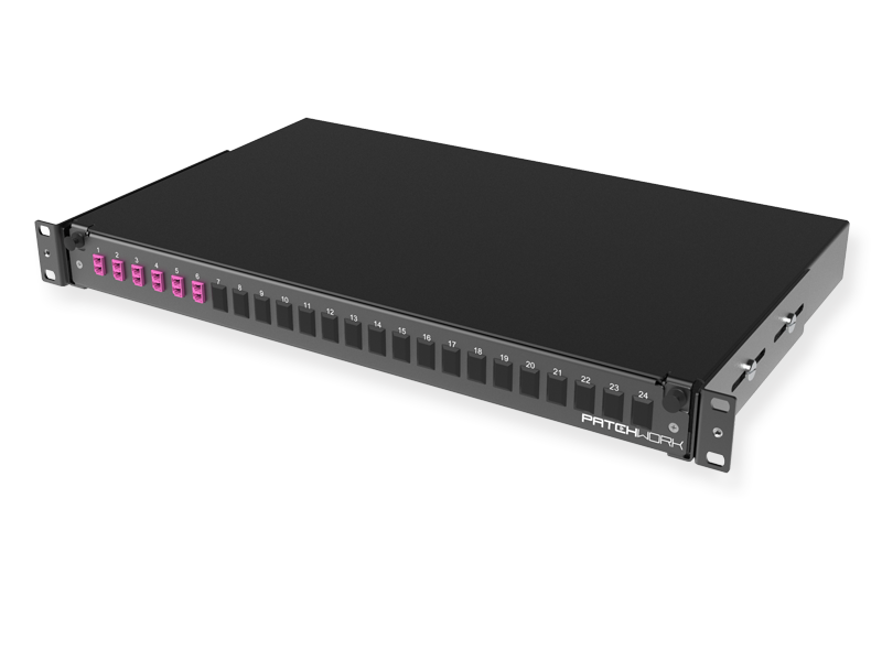 FO panel 6 x LC Duplex, 50/125 OM4